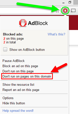 turn off adblock mozilla firefox