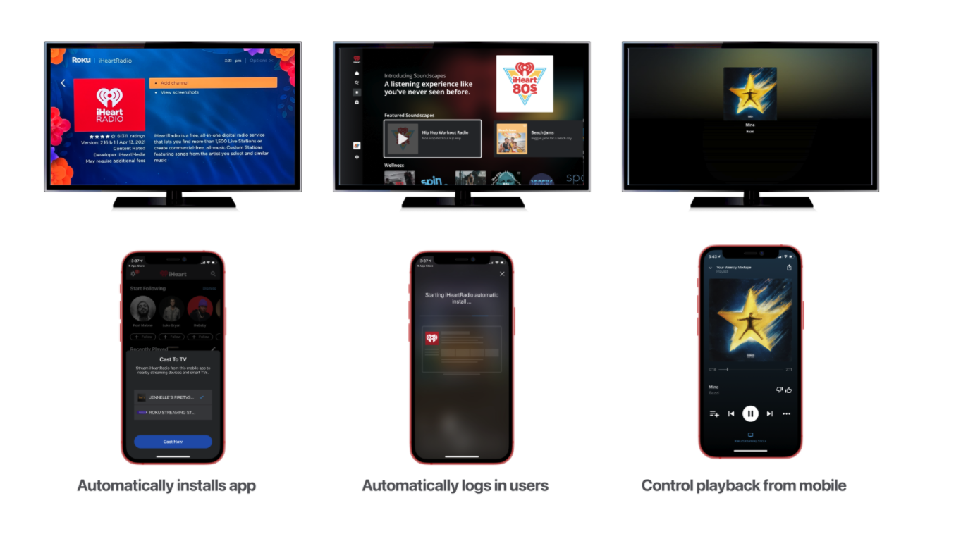 Use Your iHeart mobile app as a remote to install, login, and listen to  iHeart on your Connected TV – iHeartRadio Help